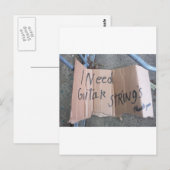 ギターの弦 ポストカード (正面/裏面)