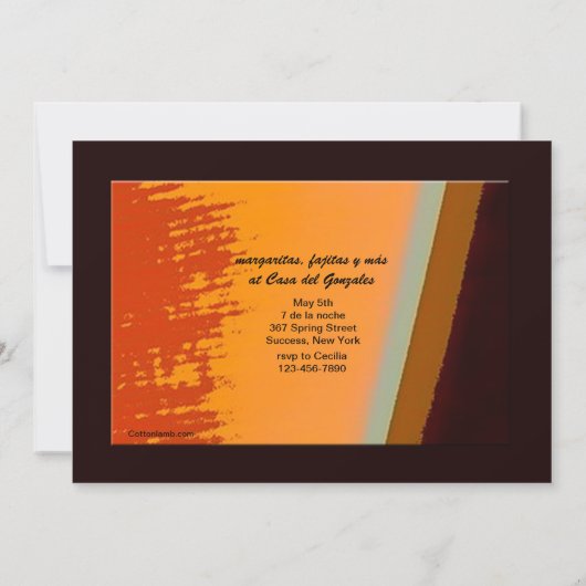 ギターの招待状をつま弾くこと 招待状 (裏面)