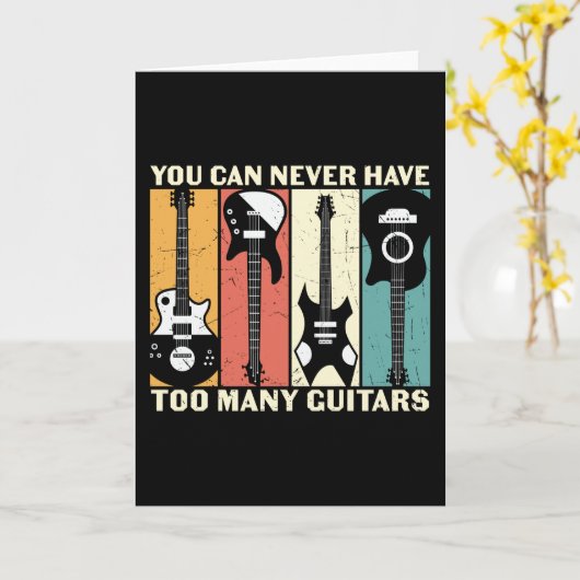 ギターの数が多すぎることはない カード (黄色い花)