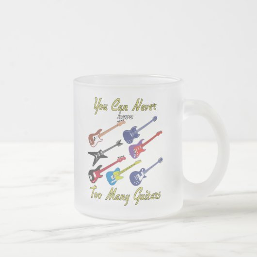 ギターの数が多すぎることは決してできない – フロステッドマグ フロストグラスマグカップ (右)