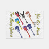 ギターの数が多過ぎることはない – フリースブランケット (正面(横))