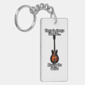 ギターの時間は遊いつもある。レトロ キーホルダー (正面左)