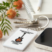 ギターの時間は遊いつもある。レトロ キーホルダー (正面右)