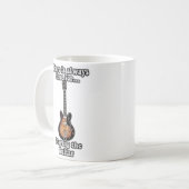 ギターの時間は遊いつもある。レトロ コーヒーマグカップ (正面左)