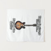 ギターの時間は遊いつもある。レトロ タペストリー (正面(横))