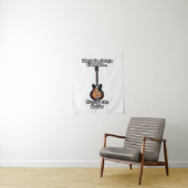 ギターの時間は遊いつもある。レトロ タペストリー (インサイチュ)