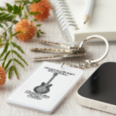 ギターの時間遊は常にある。B&W キーホルダー (正面右)