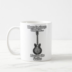 ギターの時間遊は常にある。B&W コーヒーマグカップ