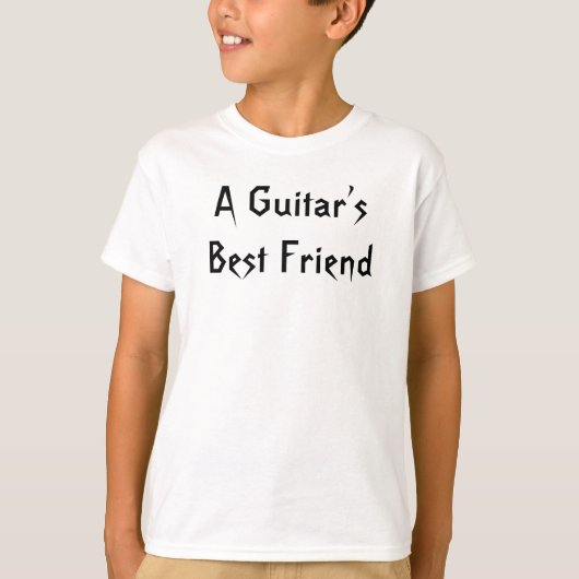 ギターの最高の友達 音楽の名言 Tシャツ (正面)