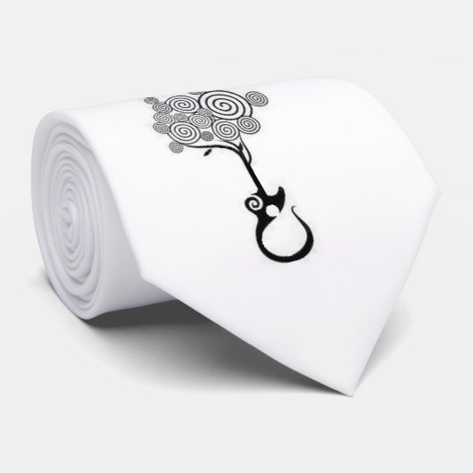 ギターの木のタイ ネクタイ (ロール)