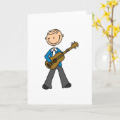 ギターの棒の姿カード カード (黄色い花)