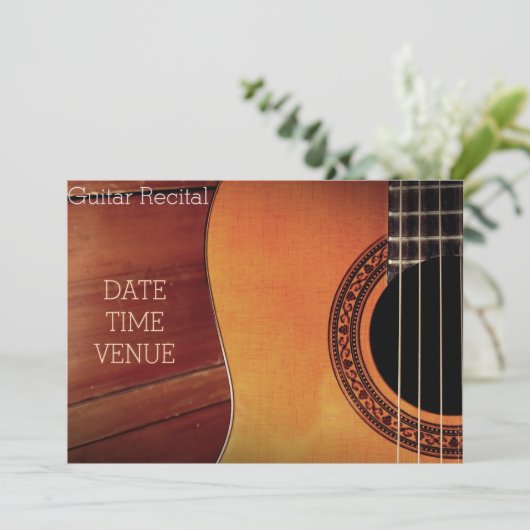 ギターの演奏会のエレガントでスタイリッシュな性能 招待状 (スタンド正面)