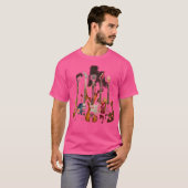 ギターの色 カラフルなミュージシャン ギター愛好家向け Tシャツ (正面フル)