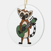 ギターの芸術を遊んでいるおもしろいなLemur セラミックオーナメント (左)