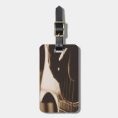 ギターの荷物のラベル ラゲッジタグ (正面縦)