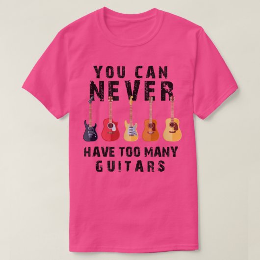 ギターの譜面の人が多すぎるなんて絶対に無い Tシャツ (デザイン正面)