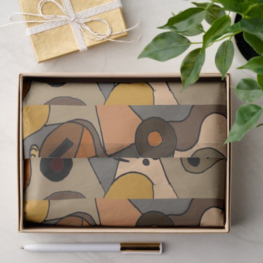 ギターの近代美術を遊んでいるおもしろいのグレイハウンド犬 薄葉紙 (ギフト)