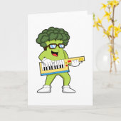 ギターの音楽と一緒に楽しむヴィーガンカリフラワー カード (黄色い花)