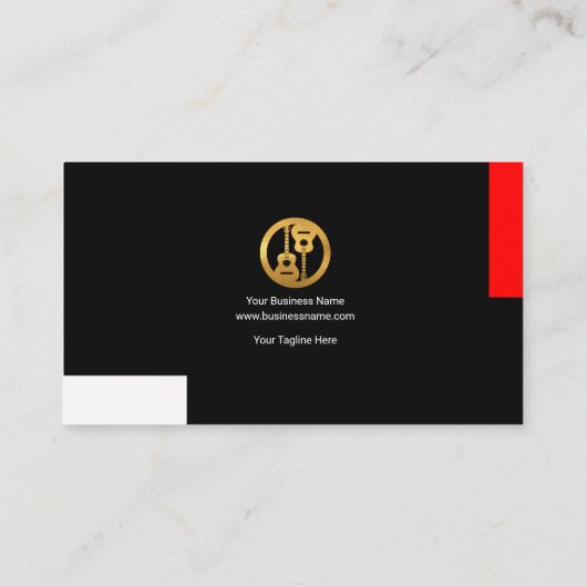 ギターの音楽の先生のモチーフを遊ぶこと 名刺 (裏面)