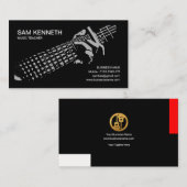 ギターの音楽の先生のモチーフを遊ぶこと 名刺 (正面/裏面)