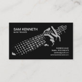 ギターの音楽の先生のモチーフを遊ぶこと 名刺 (正面)