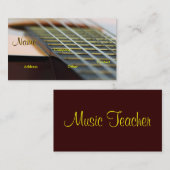 ギターの音楽の先生 名刺 (正面/裏面)