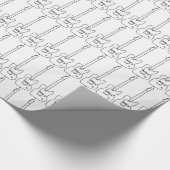 ギターの音楽パターン ラッピングペーパー (角)