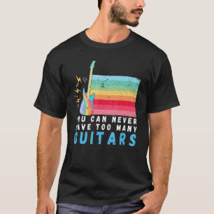 ギターの音楽レインボーが多過ぎることはない Tシャツ