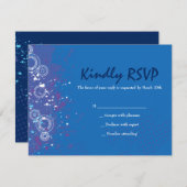 ギターの音楽的なバーのバルミツワーの応答 出欠カード (正面/裏面)