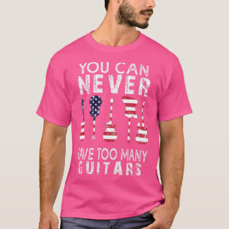ギターの音楽Giは決して多すぎないおもしろい Tシャツ