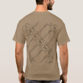 ギターの音楽T Tシャツ (裏面)