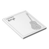 ギターの音符 ノートパッド (アングル)