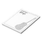 ギターの音符 ノートパッド (回転)