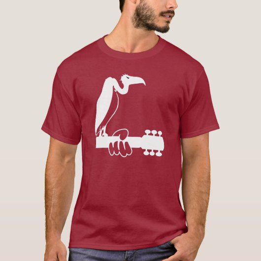 ギターの首のハゲタカ Tシャツ (正面)