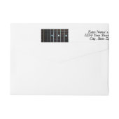 ギターのFretboardの写真 ラップアラウンドラベル (裏面)