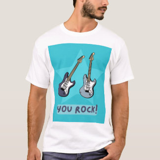 ギターのTシャツ「ロック！」 Tシャツ