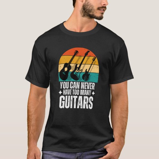 ギターは多いほど良い Tシャツ (正面)