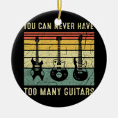 ギターは多過ぎおもしろいない セラミックオーナメント (正面)