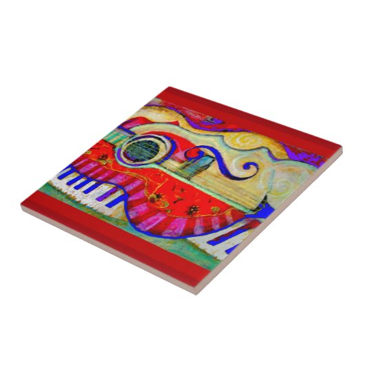 ギターはSharlesによって芸術を抽出しました タイル (側面)