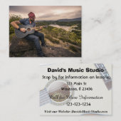 ギターまたは音楽レッスンの名刺 名刺 (正面/裏面)