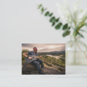 ギターまたは音楽レッスンの名刺 名刺 (スタンド正面)