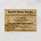 ギターまたは音楽レッスンの名刺 名刺 (裏面)