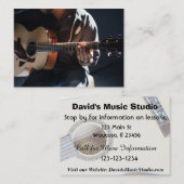ギターまたは音楽レッスンの名刺 名刺 (正面/裏面)