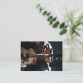 ギターまたは音楽レッスンの名刺 名刺 (スタンド正面)