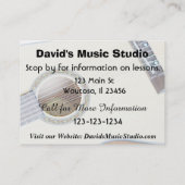 ギターまたは音楽レッスンの名刺 名刺 (裏面)