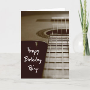 ギターをテーマにした誕生日 カード