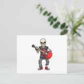 ギターを使った音楽のスケルトン ポストカード (スタンド正面)