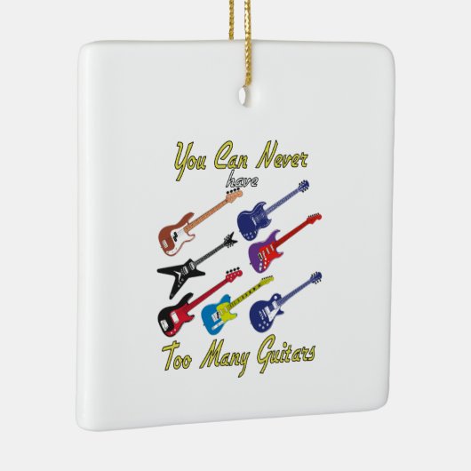 ギターを多く持ち過ぎることは決してありませんカラフル- セラミックオーナメント (右)