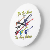 ギターを多く持ち過ぎることは決してありませんカラフル- ラージ壁時計 (傾斜)