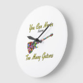 ギターを多く持ち過ぎることは決してありませんカラフル- ラージ壁時計 (傾斜)